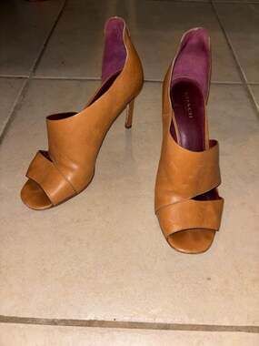 Coach Tan Butter Soft Leather Stiletto Heels 9